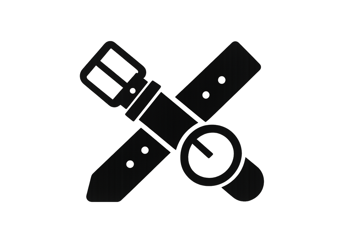 icona nera con 2 cinture diverse
